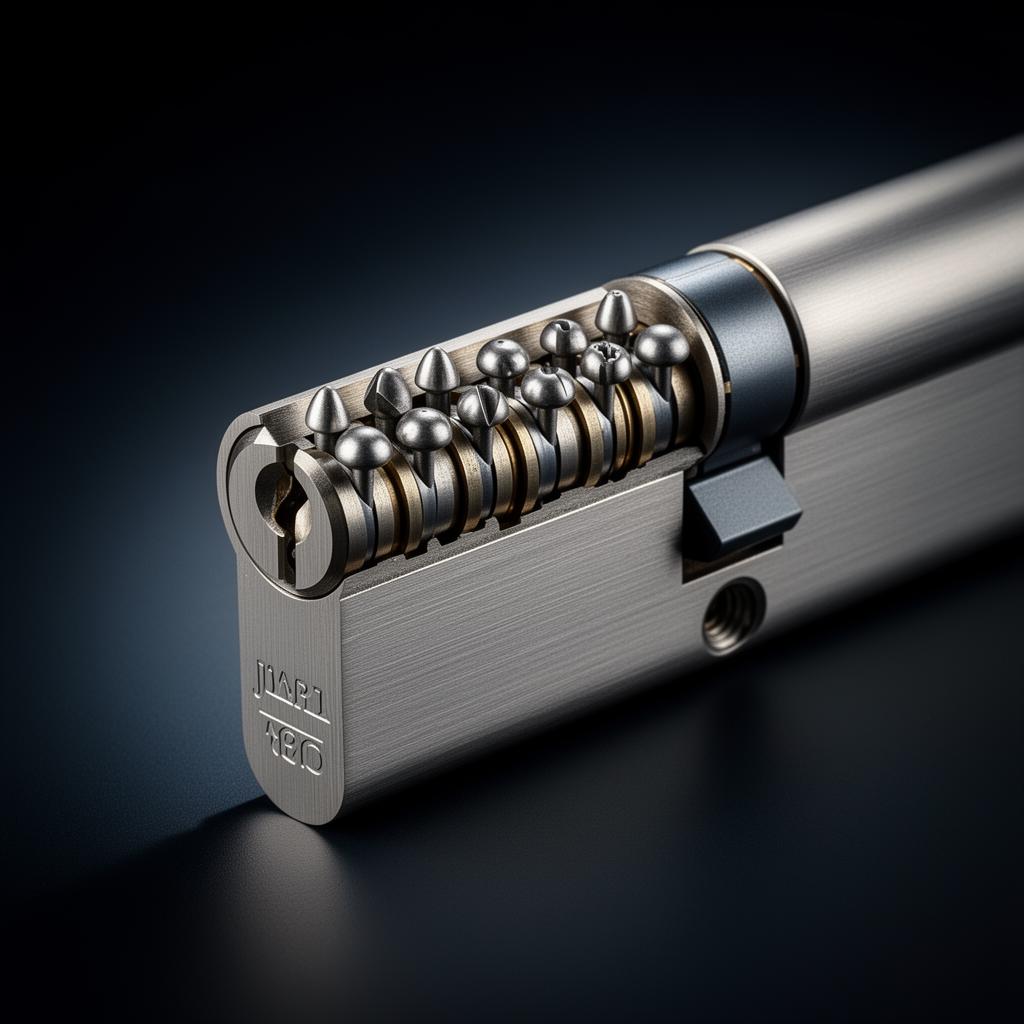 Hochwertiger Sicherheitszylinder mit Schlüsseln und Sicherungskarte